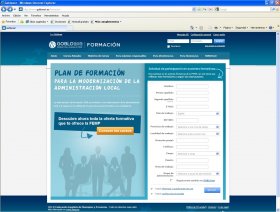 Pantalla de acceso a GOBLOnet Formación